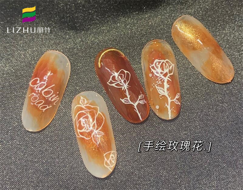 玫瑰花美甲，用作品證明廣西學(xué)美甲哪家哪家好