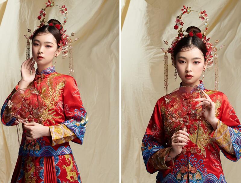 中式秀禾新娘，展示廣西彩妝培訓(xùn)學(xué)校實(shí)力