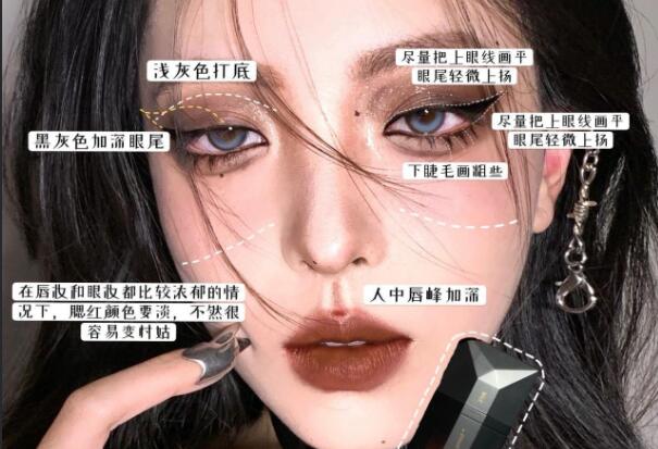 惡女反叛黑巧煙熏妝容，和廣西南寧彩妝學(xué)校學(xué)習(xí)吧