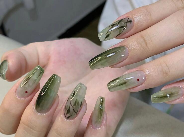 新中式美甲圖片，廣西時尚美甲學校帶你領略國風文化