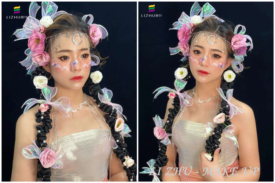 哈尼甜心風(fēng)造型，南寧創(chuàng)意彩妝學(xué)校作品