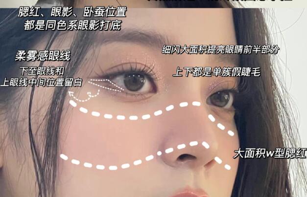 釣系眼妝教程，廣西彩妝美妝學(xué)校整理好了