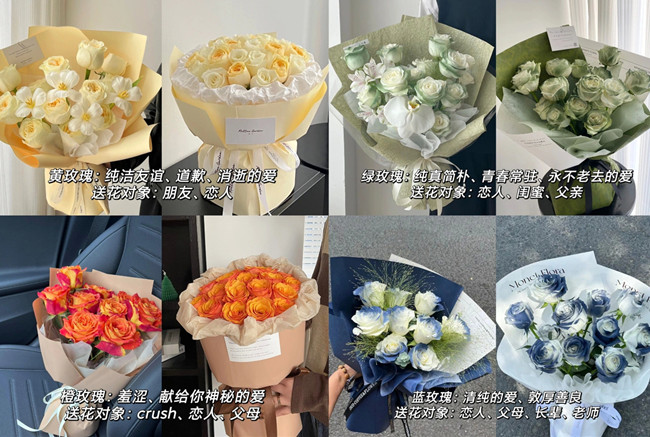 不同顏色的玫瑰代表的寓意，南寧學(xué)花藝插花