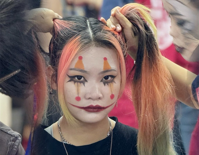 萬圣節(jié)妝容圖片，南寧化妝彩妝造型培訓學校作品