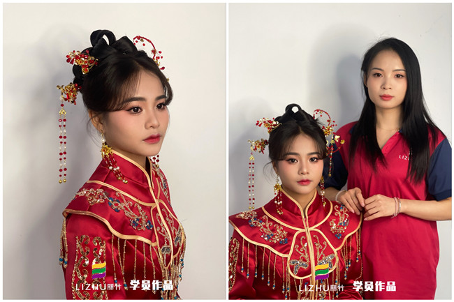 新中式新娘，實力演繹廣西學化妝去哪里？