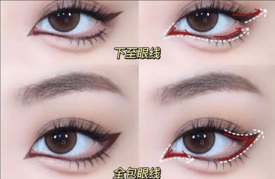 不同部位貓眼眼線教程，南寧化妝技術(shù)專業(yè)學(xué)校分享