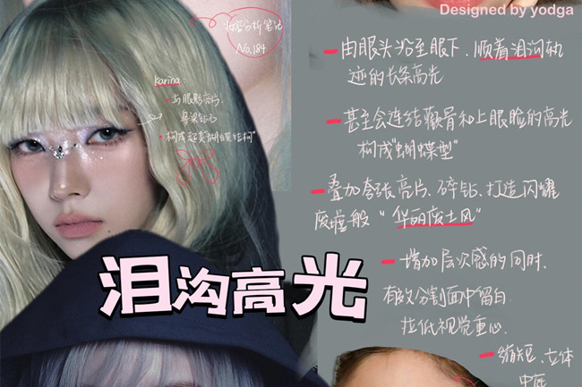 韓國(guó)蕞流行的高光打法教程，廣西彩妝美妝師分享