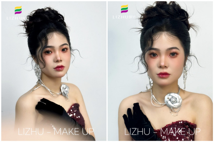  千金禮服造型，廣西學(xué)彩妝造型影樓作品