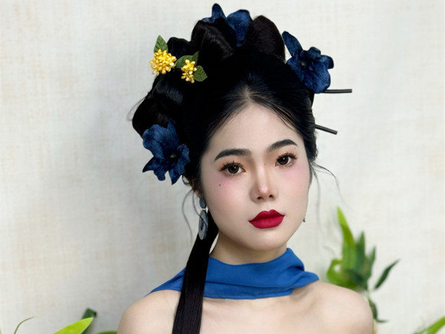 國風(fēng)新中式造型，廣西美妝寫真學(xué)習(xí)