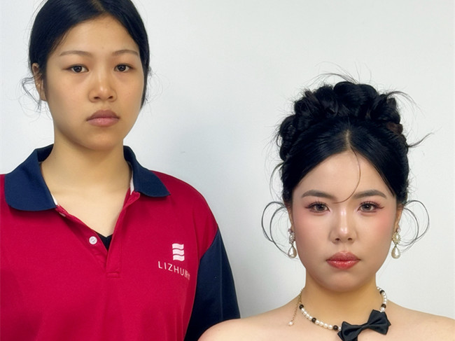 千金禮服造型，廣西美妝彩妝訓(xùn)練學(xué)員畢業(yè)作品