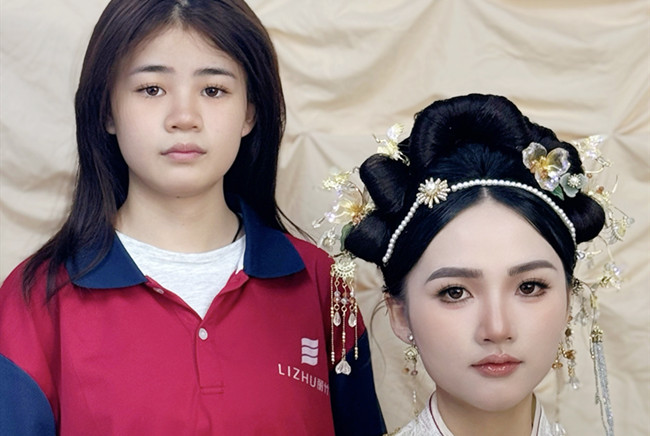 婚禮秀禾造型，南寧化妝訓(xùn)練