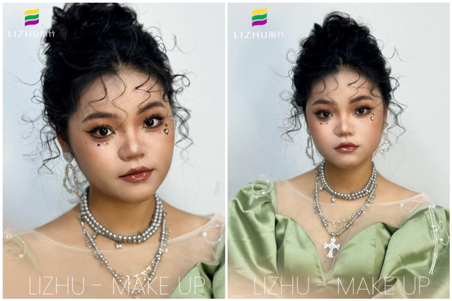 氛圍丸子頭造型，南寧寫真化妝師作品