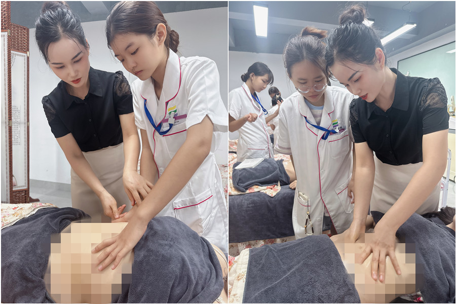 廣西美容美體教程：揉按腹部如何發(fā)力？