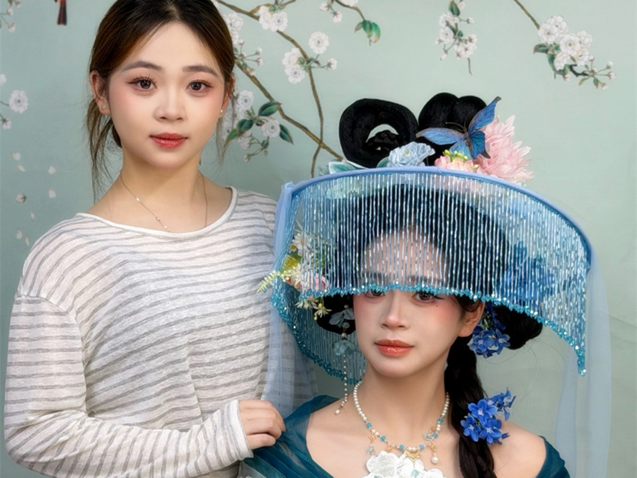 帷帽花神造型，南寧彩妝造型學(xué)校作品